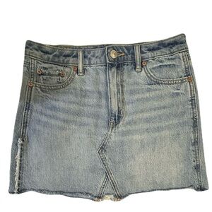 American Eagle Super Hi-Rise A-Line Jean Skirt, Size 4